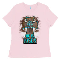 Bubblegum Pink cross1 Ladies Tee - RanaPortraitStore