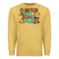 Antique Gold pumpkin spice and jesus christ Premium Sweatshirt - CowGirlArtShop