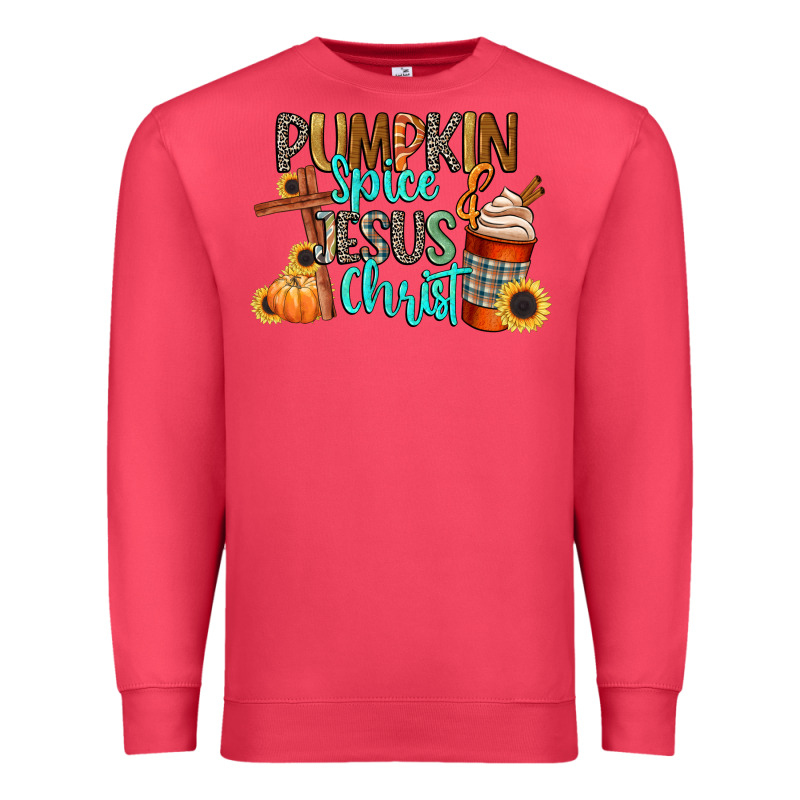 Pumpkin Spice And Jesus Christ Premium Sweatshirt by CowGirlArtShop | Teevron