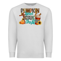 Dove Grey pumpkin spice and jesus christ Premium Sweatshirt - CowGirlArtShop