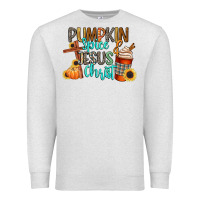Oatmeal Heather pumpkin spice and jesus christ Premium Sweatshirt - CowGirlArtShop