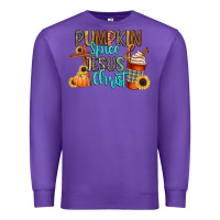 Purple pumpkin spice and jesus christ Premium Sweatshirt - CowGirlArtShop