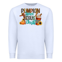 White pumpkin spice and jesus christ Premium Sweatshirt - CowGirlArtShop