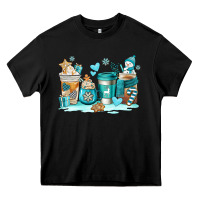 Black winter coffe cups Heavy Core Tee - AdoDesignShop