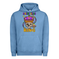 Pigment Pebble Blue skull mardi gras king Urban Hoodie - FaDigitalArtStudio