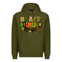 Army Green black teacher magic juneteenth Premium Hoodie - CowGirlArtShop