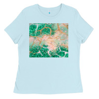 Baby Blue green glitter Ladies Tee - JahusDesignShop