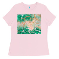 Bubblegum Pink green glitter Ladies Tee - JahusDesignShop