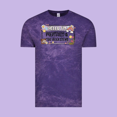Hello Im Mentally At The Bookstore Vintage Tee Designed By Maliassmallbusiness