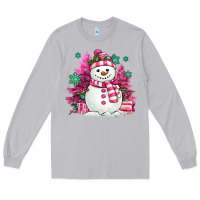Moon Dust pink christmas snowman Long Sleeve Tee - MaliasSmallBusiness