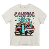 Cream camping vibes Heavy Core Tee - JahusDesignShop