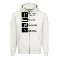 Oatmeal Heather Tax Day Eat Sleep Do Taxes Repeat Gift Zipper Hoodie - Bettercallsaul