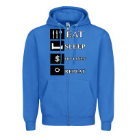 True Royal Tax Day Eat Sleep Do Taxes Repeat Gift Zipper Hoodie - Bettercallsaul
