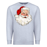 Heather Grey santa claus Premium Sweatshirt - CowGirlArtShop
