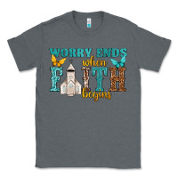 Charcoal Heather worry ends when faith begins Classic Tee - NancyCooperArtShop