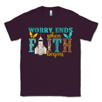Plum worry ends when faith begins Classic Tee - NancyCooperArtShop