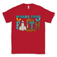 Red worry ends when faith begins Classic Tee - NancyCooperArtShop