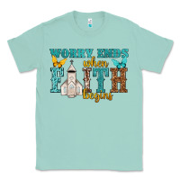 Seafoam worry ends when faith begins Classic Tee - NancyCooperArtShop