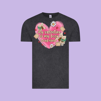 My Valentine Is My Look Boyfriend Vintage Tee Designed By Maliassmallbusiness