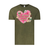 Vintage Olive my valentine is my look boyfriend Vintage Tee - MaliasSmallBusiness