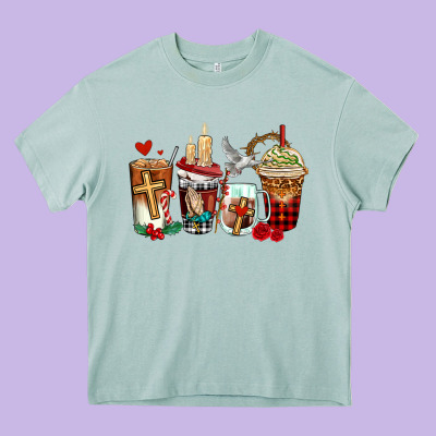 Religious Coffee Cups Heavy Core Tee Designed By Adodesignshop