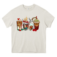 Cream religious coffee cups Heavy Core Tee - AdoDesignShop