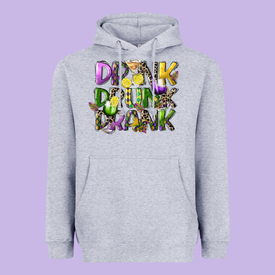 Drink Drunk Drank Heavyweight Hoodie Designed By Cowgirlartshop
