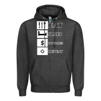Charcoal Heather Tax Day Eat Sleep Do Taxes Repeat Gift Zipper Hoodie - Bettercallsaul
