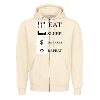 Sandshell Tax Day Eat Sleep Do Taxes Repeat Gift Zipper Hoodie - Bettercallsaul
