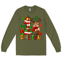 Army Green my first christmas reindeer Long Sleeve Tee - MaliasSmallBusiness