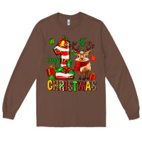 Chestnut my first christmas reindeer Long Sleeve Tee - MaliasSmallBusiness