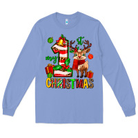 Colony Blue my first christmas reindeer Long Sleeve Tee - MaliasSmallBusiness