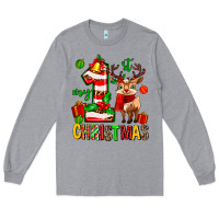 Heather Grey my first christmas reindeer Long Sleeve Tee - MaliasSmallBusiness