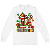 White my first christmas reindeer Long Sleeve Tee - MaliasSmallBusiness