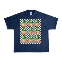 Navy boujee checker board leprechaun Urban Heavy Tee - MaliasSmallBusiness