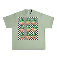 Oil Green boujee checker board leprechaun Urban Heavy Tee - MaliasSmallBusiness