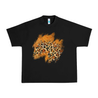 Black leopard glitter patch Urban Heavy Tee - AdoDesignShop