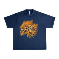 Navy leopard glitter patch Urban Heavy Tee - AdoDesignShop