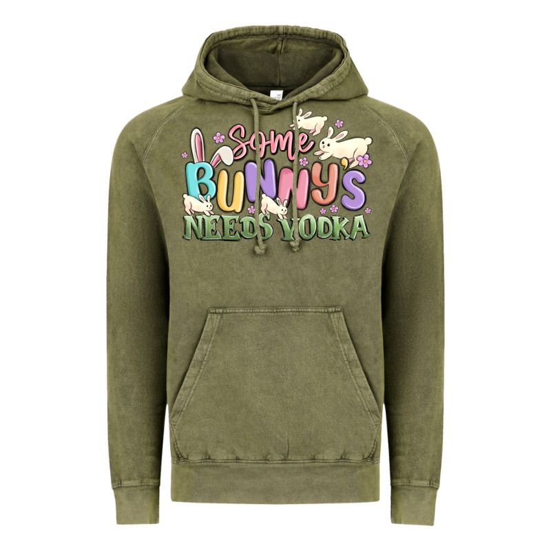 Some Bunnys Needs Vodka Vintage Hoodie by MaliasSmallBusiness | Teevron