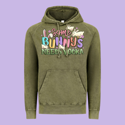 Some Bunnys Needs Vodka Vintage Hoodie Designed By Maliassmallbusiness