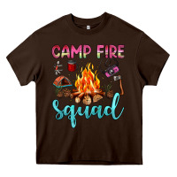 Chocolate Brown camp fire squad Heavy Core Tee - JahusDesignShop