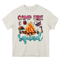 Cream camp fire squad Heavy Core Tee - JahusDesignShop