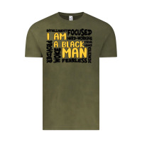 Vintage Olive i am a black man Vintage Tee - MaliasSmallBusiness