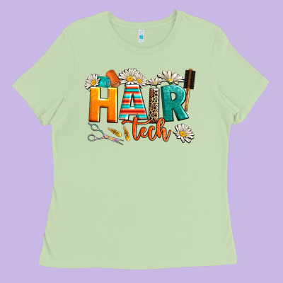Hair Tech Ladies Tee Designed By Adodesignshop
