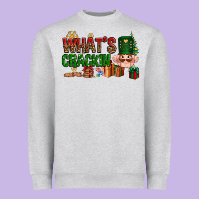 What's Crackin Christmas Heavyweight Sweatshirt Designed By Nancycooperartshop