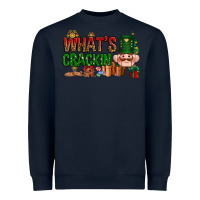 Navy What's crackin Christmas Heavyweight Sweatshirt - NancyCooperArtShop