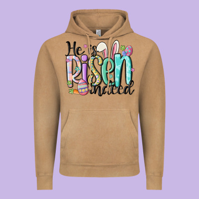 He Is Risen Indeed Vintage Hoodie Designed By Maliassmallbusiness