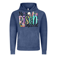 Vintage Denim he is risen indeed Vintage Hoodie - MaliasSmallBusiness