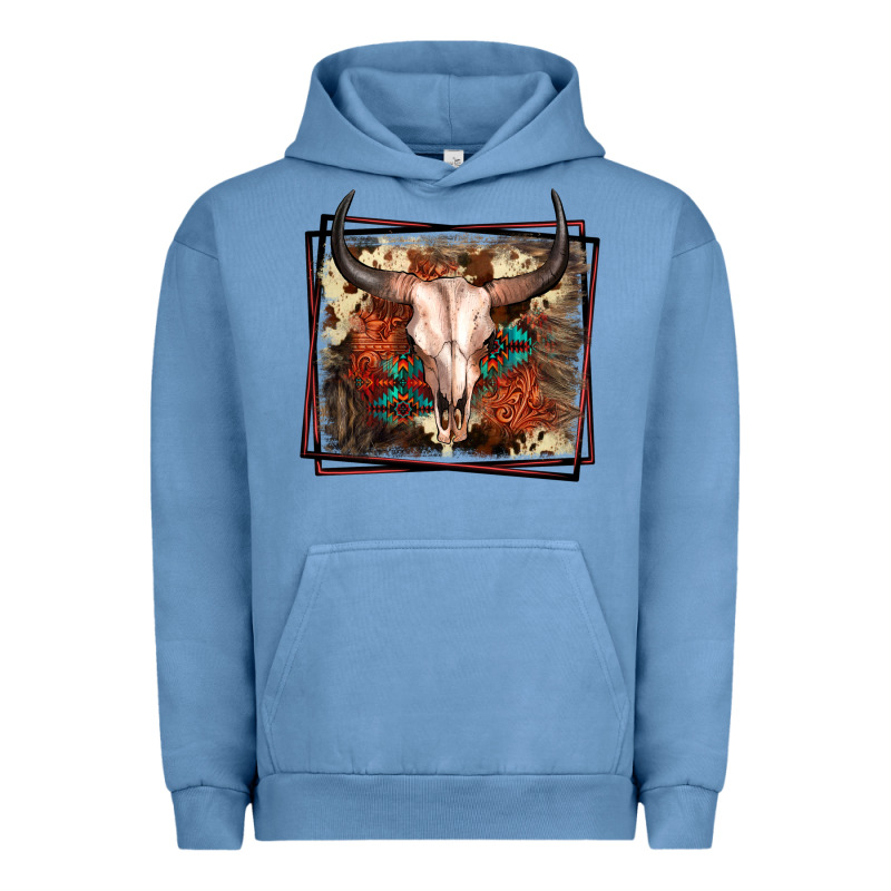 Western Bull Skull Urban Hoodie by FaDigitalArtStudio | Teevron