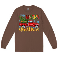Chestnut merry christmas truck Long Sleeve Tee - MaliasSmallBusiness
